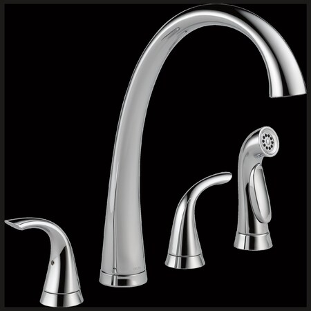 Delta Pilar Two Handle Widespread Kitchen Faucet with Spray 2480-DST